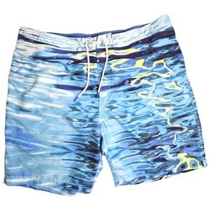 TOMMY BAHAMA- Mens XXL 9” Inseam Water Swim Zip Baja Ripple Effect-  Brief Lined